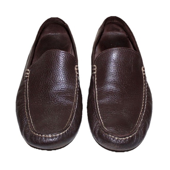 Polo Ralph Lauren TERENCE brown leather driver loafer 15D Preppy Heritage Lux - Picture 1 of 11
